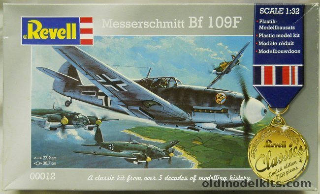 Revell 1/32 Messerschmitt Bf-109F, 00012 plastic model kit